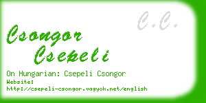 csongor csepeli business card